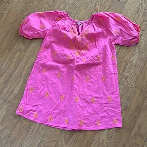 Pink chicken dress/size 7Y girls
